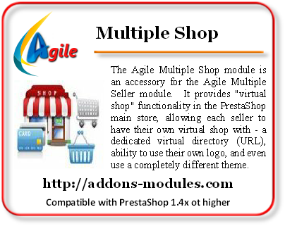 Agile Multiple Shop module for Agile Multiple Seller module