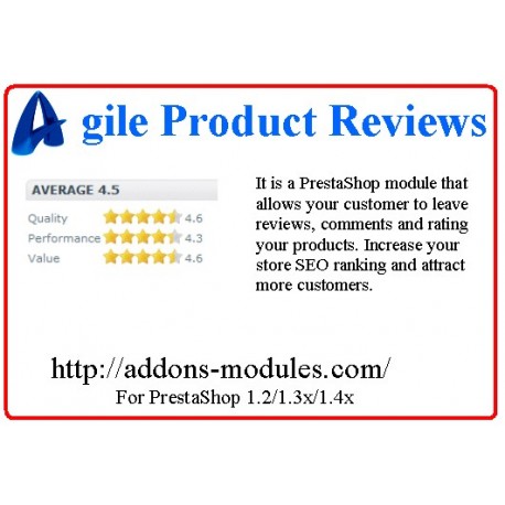 Módulo de revisiones de productos ágil para PrestaShop