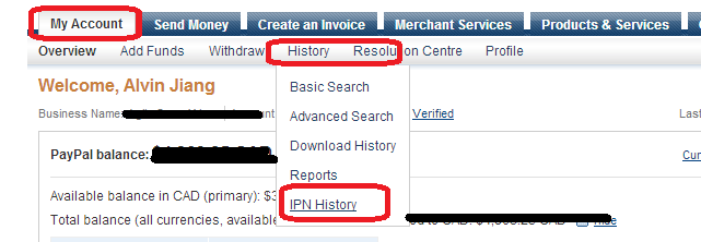 How to get Paypal IPN data/status