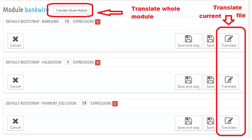 Module translation buttons - Translate Whole Module or Translate current file