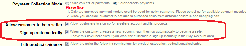 Allow customer to be a seller